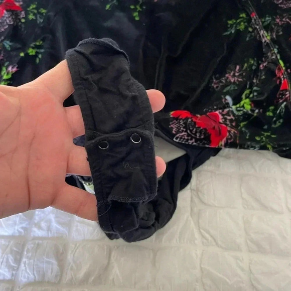 Free people floral velour slouchy babe bodysuit - Picture 9 of 12